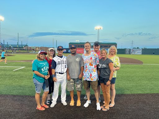 We represented Gillespie Methodist Church at the Faith and Family Night at The Grizzlies Ballpark. Hometown player, Tate Wargo, plays for the Grizzlies and is pictured with his family.